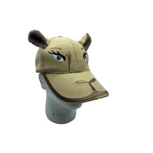 NWOT The Zone Camel Women Snapback Tan Brown Faux Fur Ears Adjustable Cap Hat